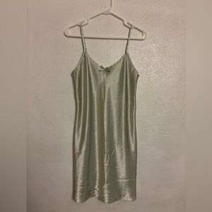 Secret Treasures green slip dress (fits M or L)